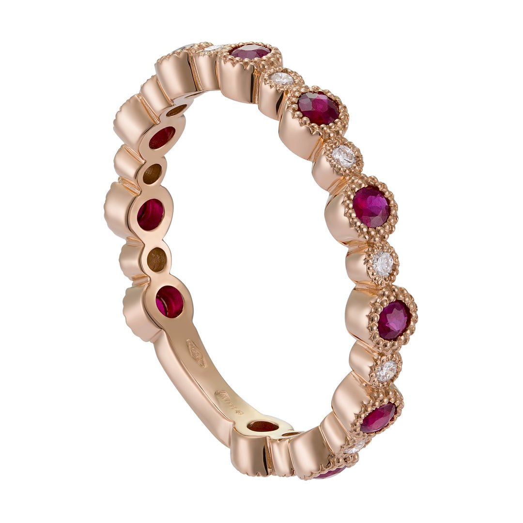 World Diamond Group round diamond and ruby ring AET026BRUDI2-18271110239
