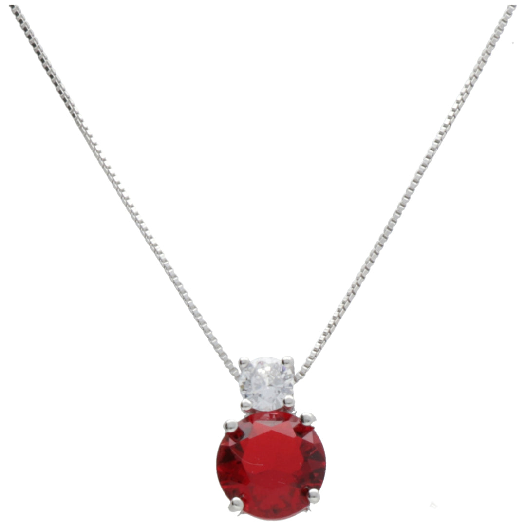 Mikiko cl ag925 edelsteen swarovski wit en rood MD7571A4RED00
