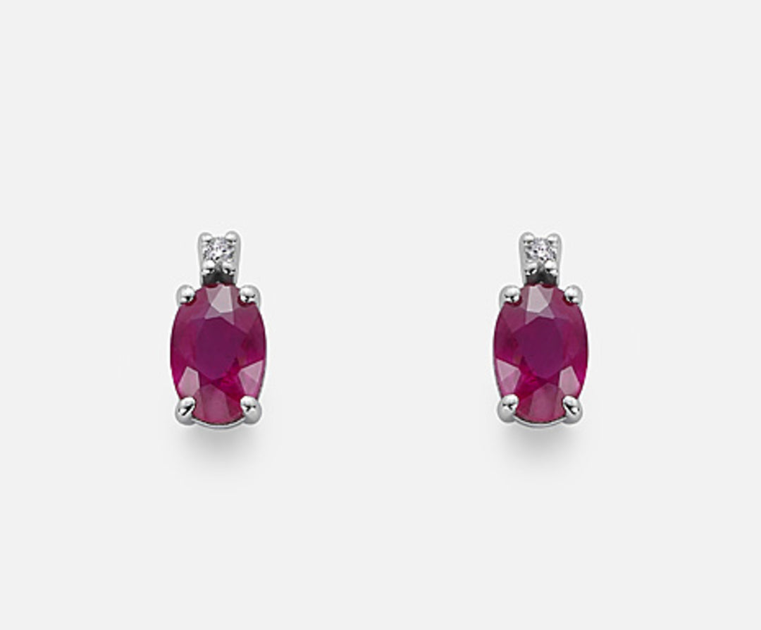 Mikiko oder 9k Rubin n. oval 6x4 ct.1,14 Durchm. 0,02 ct MO5023R4RBN114