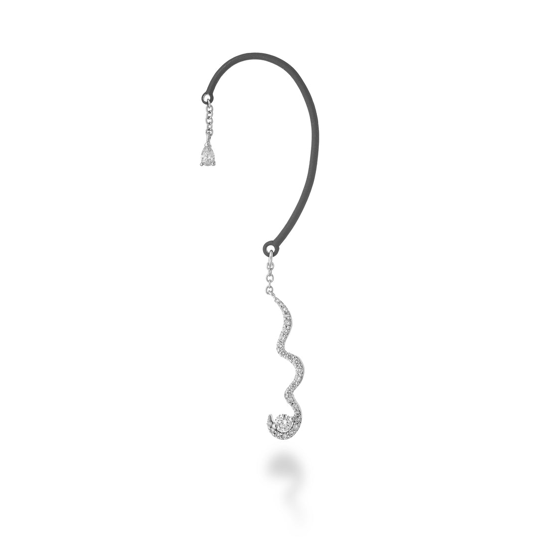 Golay left ear cuff earring titanium element OEC804DBSX-26034110140