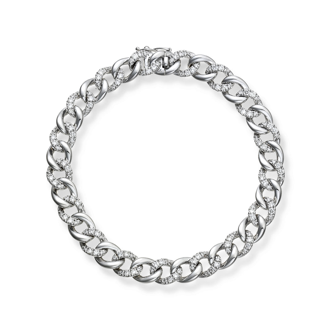 Golay small alternating pave groumette bracelet 1.70 ct BPV002DI1-25203110263
