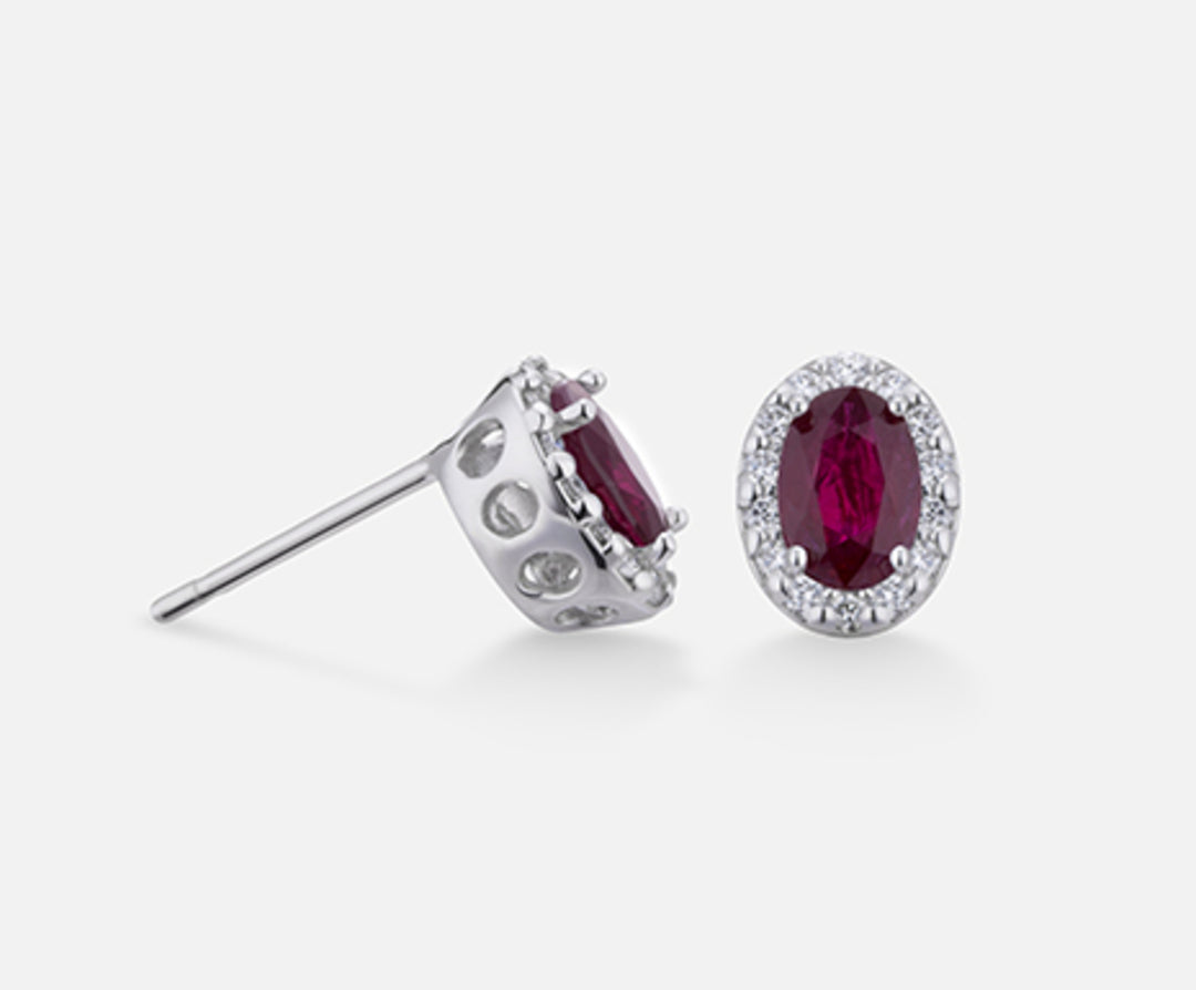 Mikiko oder 18k Rubin n. oval 6x4 ct.1,04 dia ct.0,18 MO5038O4RBN104