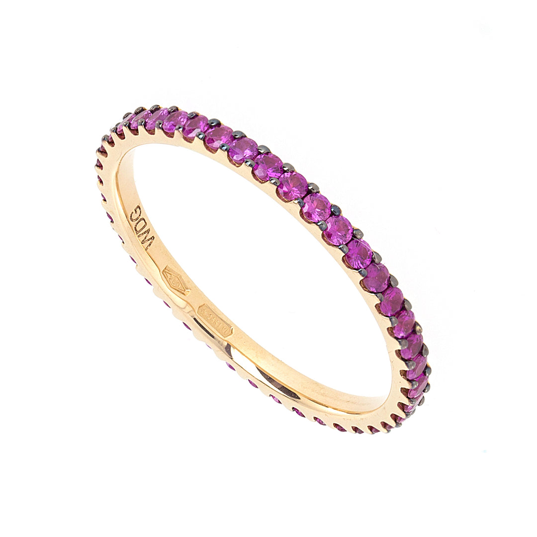 Golay-ring met gedraaide robijnen AIM003RU-14294110055