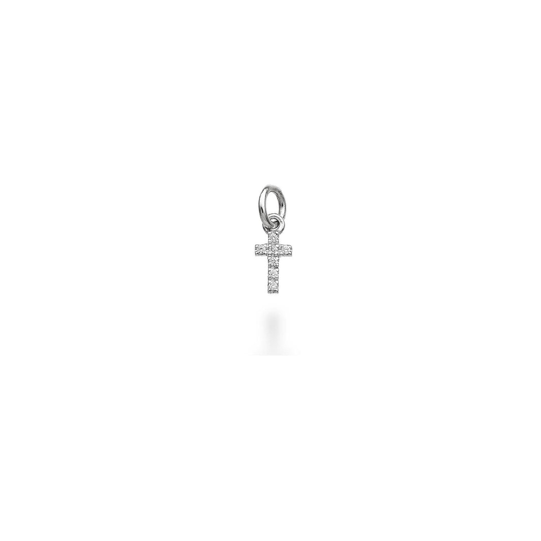 World Diamond Group 18k witgouden kruishanger diam. ct.0,02 GCROCE01PENO4