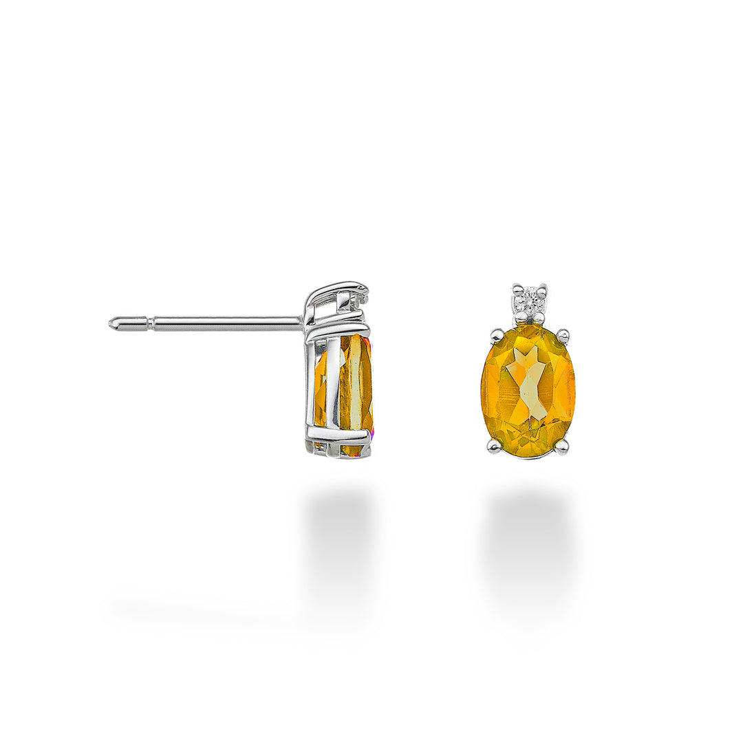 Mikiko of 18k ovale citrien 7x5 ct.1,20 diam. ct.0,03 MO5024O4CITR