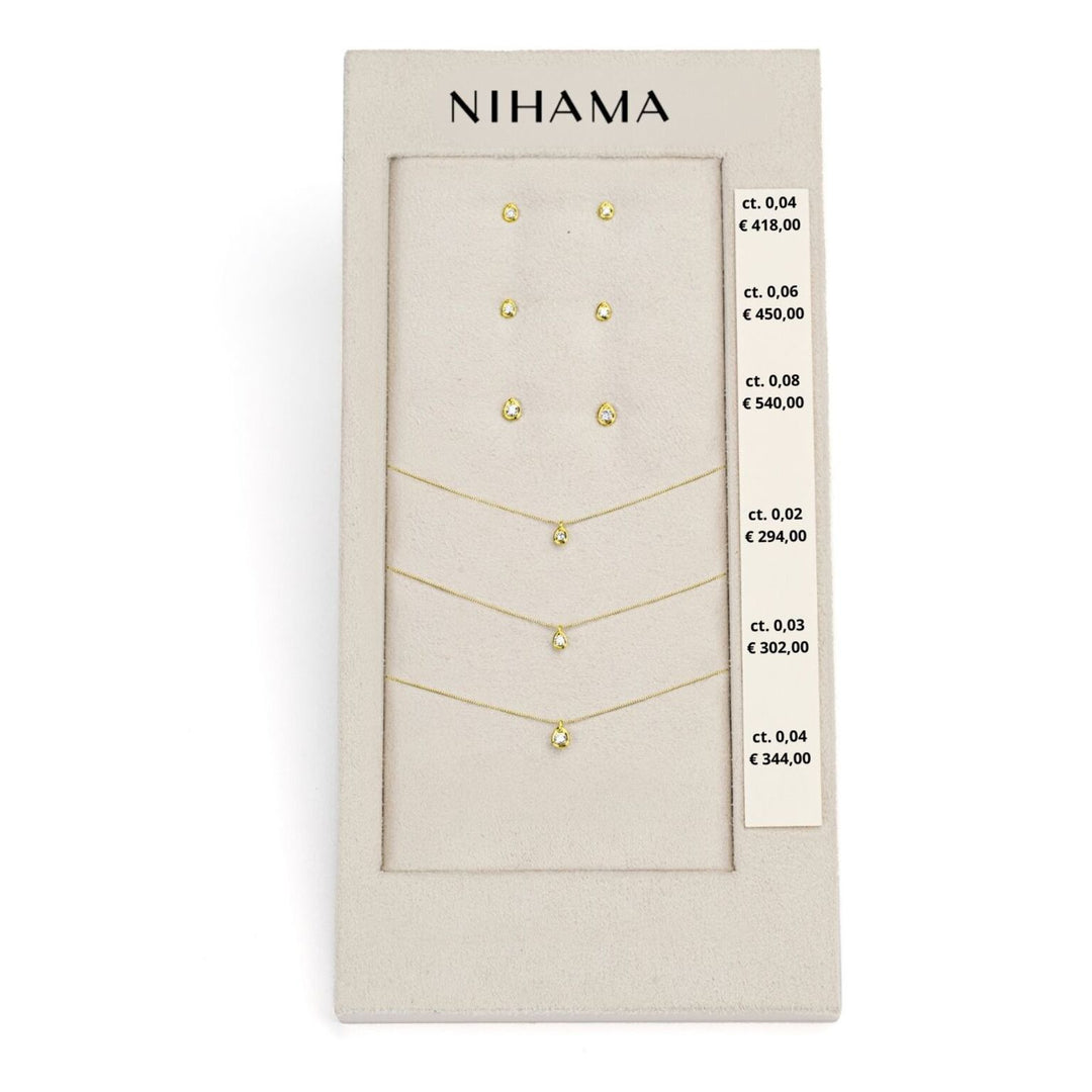 Nihama package cl d5123 + or o5105 drop 18kt yellow gold 0.02-0.03-0.06 / 0.04-0.06-0.08 N.LIGHTBOX.64-G