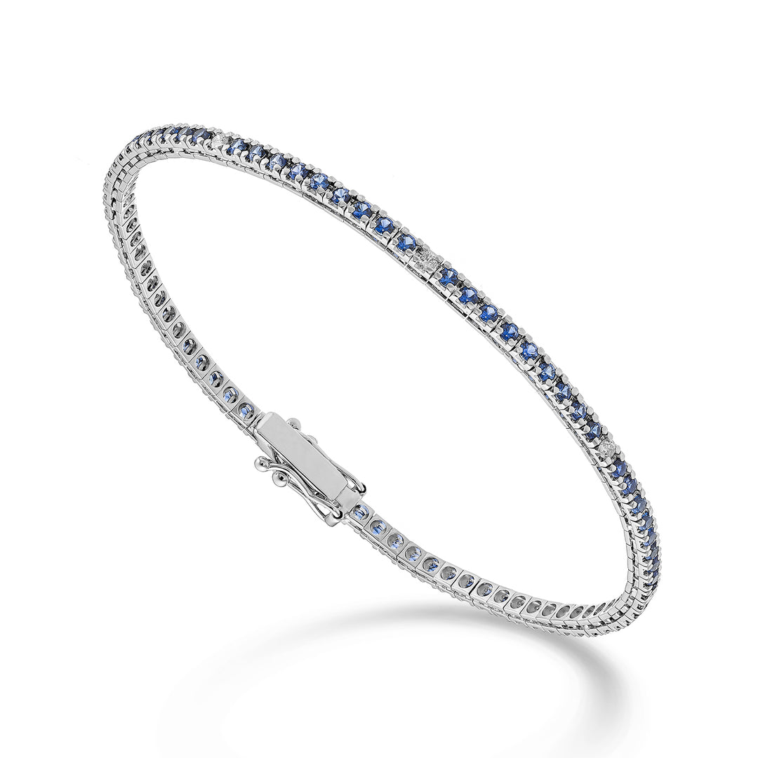 X-Diamond br tennis 18k sapphires 2.00 ct lab. grown ct.0,18 cm.17,5 - 80 settings LXDBTQ220ZFRDIO4