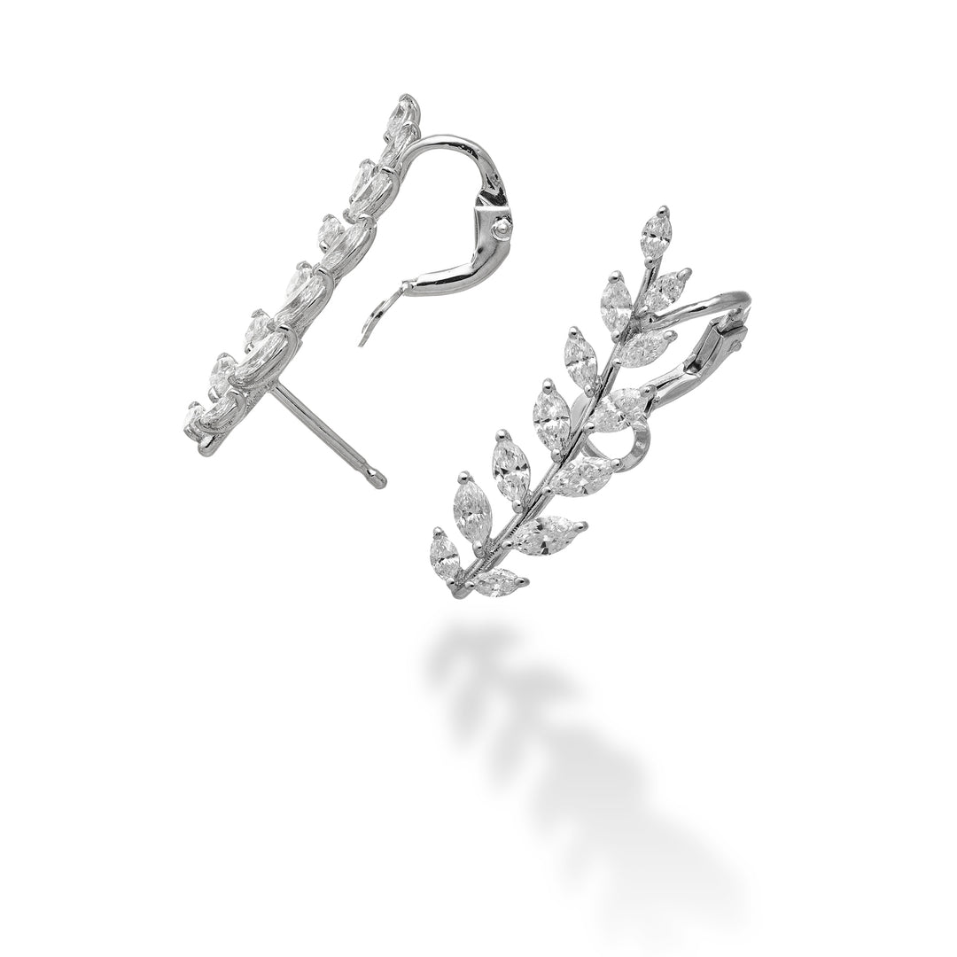 Golay olijfboom mono oorbel met marquise, witgoud, links OD839DBSX-26062110079