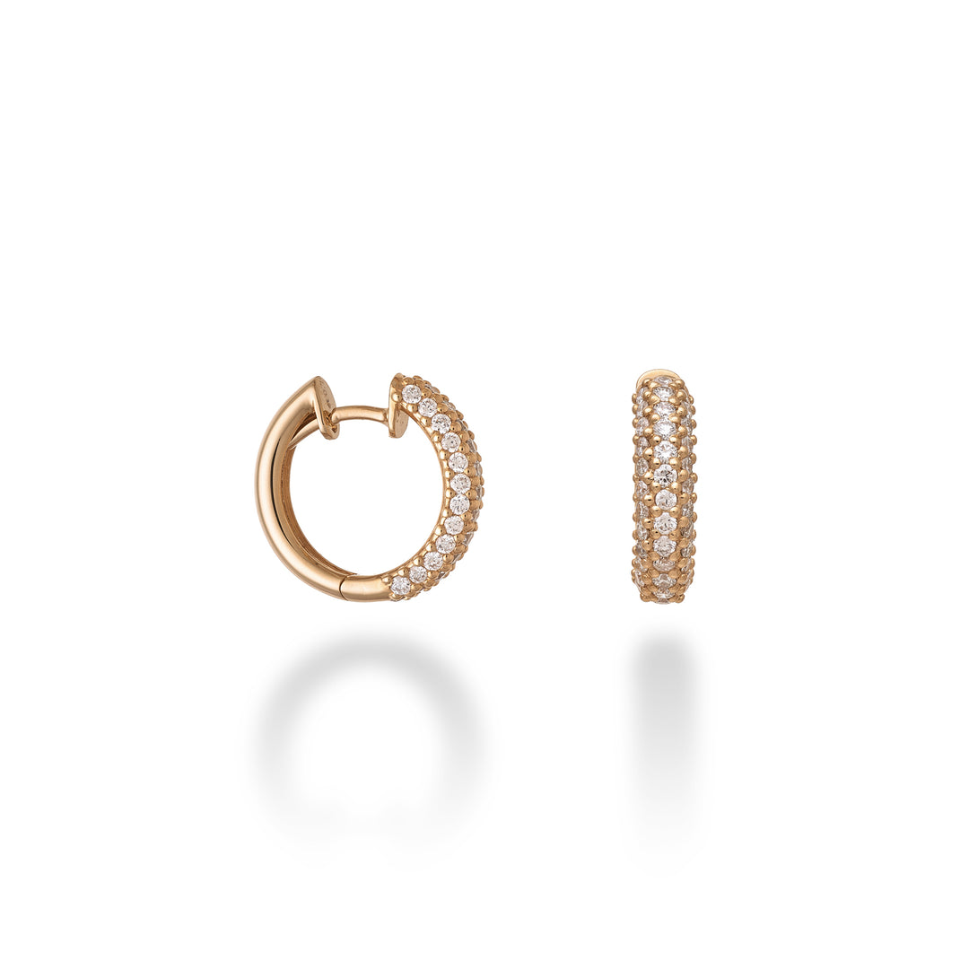 Golay briljante pavé oorbellen in rosé goud ONE2736R-24267110070