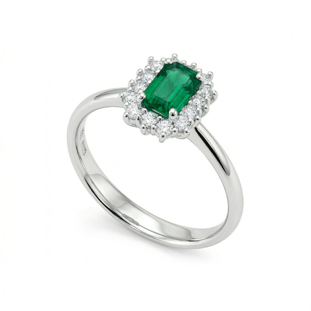 Golay emerald ring 8x6 octagonal and contour ACL057DISM68-23031110009