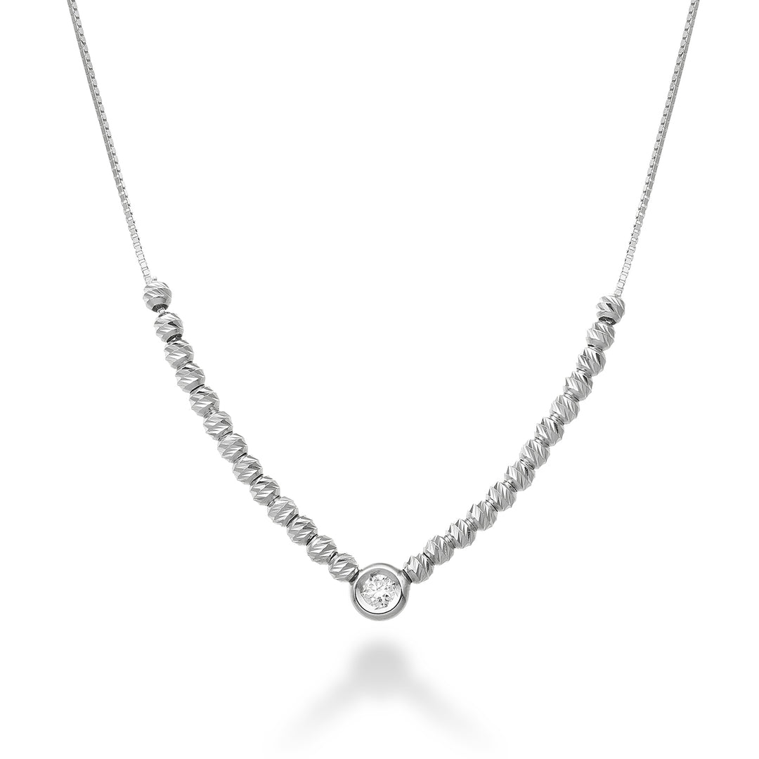 Nihama cl 18k ct.0,03 - gespiegeld - witgoud ND5038O4BR003