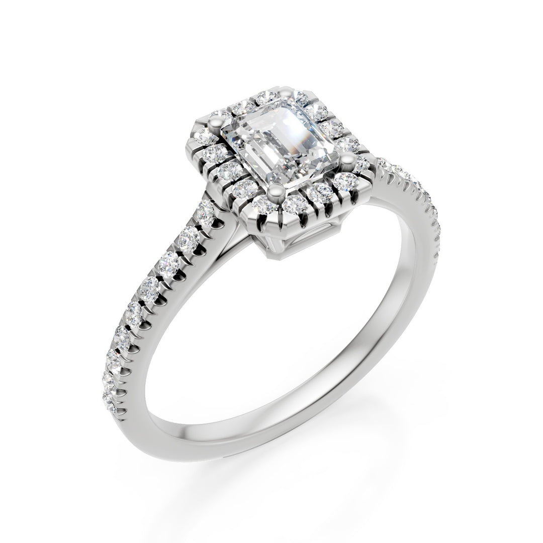 Nihama an 18kt octagonal solitaire lab g.d. with outline, ct. 0.81- cent. 0.50, stem and contour 0.31 NXD00AN022O4BI081