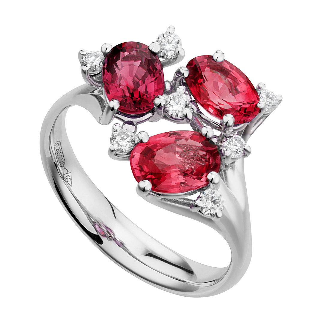 Golay trilogy ring with 5x7 rubies and diamonds ATRM001DIRU2-20160110038