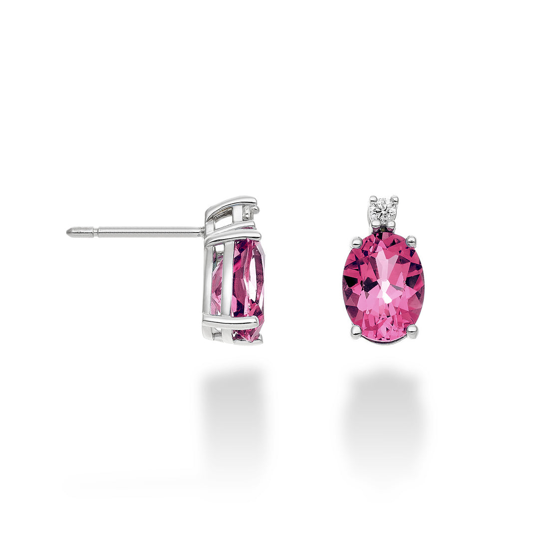 Nihama oder 18k ovaler rosa Topas 8x6 ct.2,80 Durchm. 0,05 ct NO5025O4TPPK