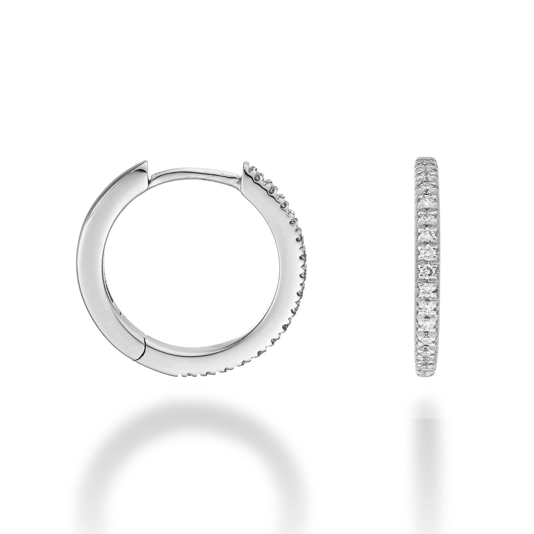 Mikiko oder 18 Karat 0,16 ct Weißgold, Größe 4, Durchm. Ost. 15 mm MO5077O4BR016-4