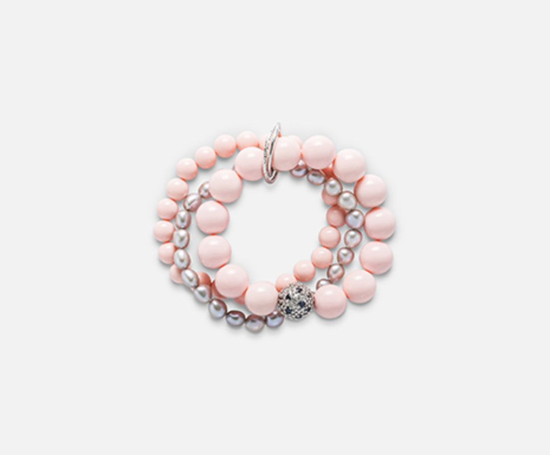 Nihama br ag925 fw staaf gr 6/7 roze koraal agglomeraat 8/12mm NB7405A4CORAL