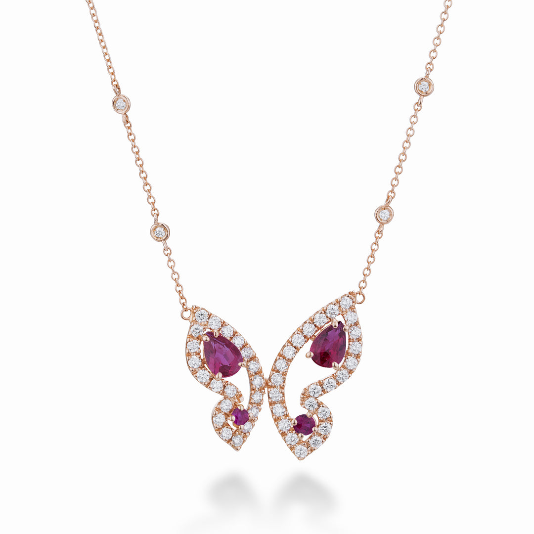 Großer Mariposa-Halsband von Golay mit Rubinen und Diamanten GFFA008DIRU-22259110059