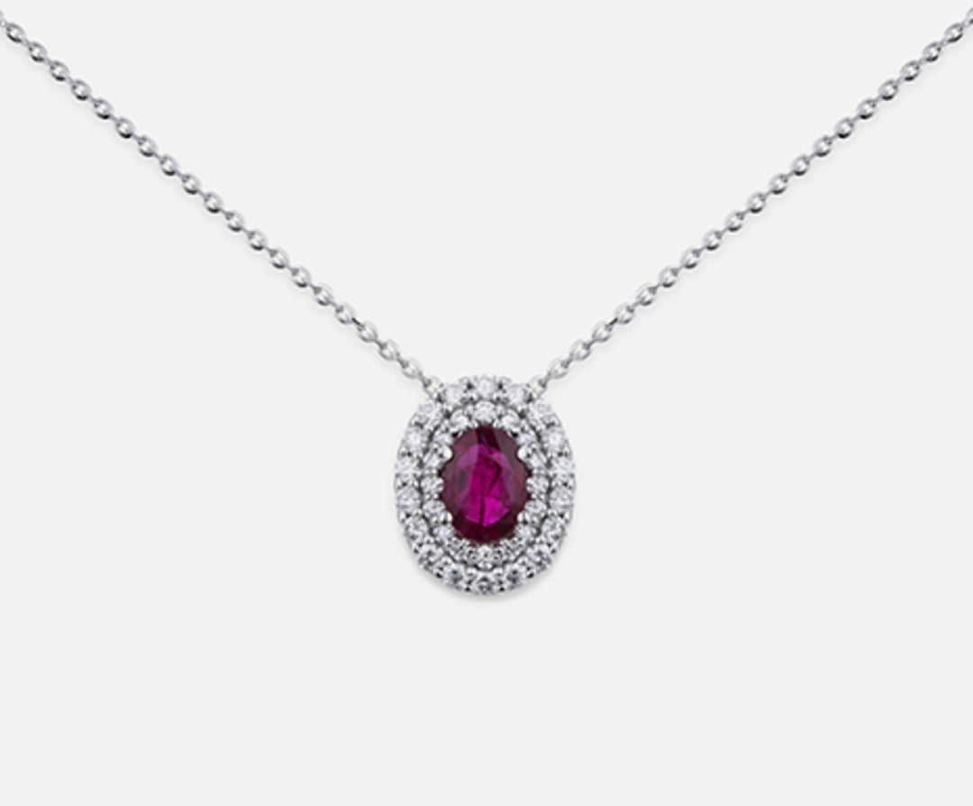 Mikiko cl 18k Rubin n. oval 6x4 ct.0,40 dia ct.0,33 MD5061O4RBN040