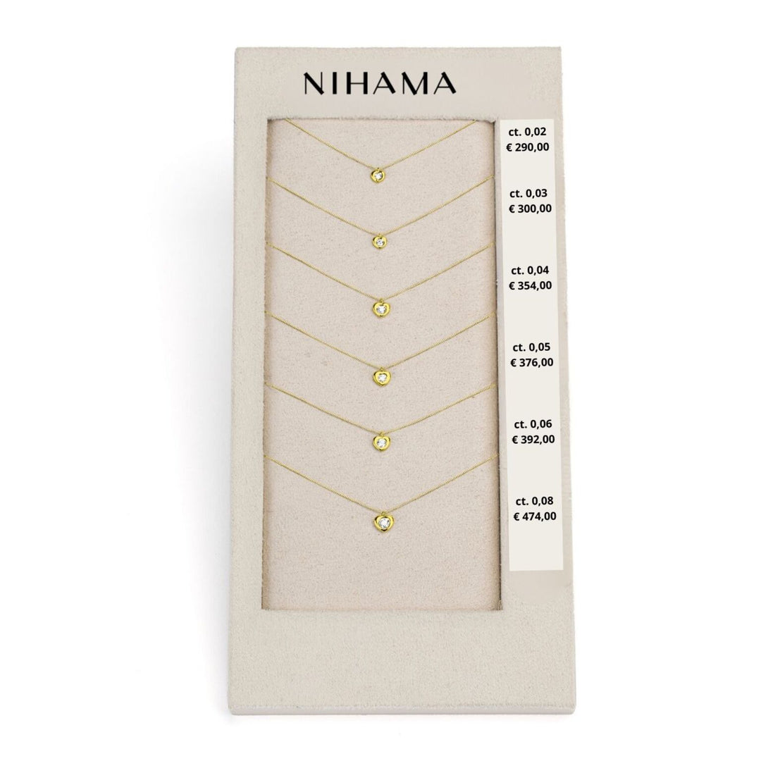 Nihama pakket cl d5124 hart 18kt geel goud 0,02-0,03-0,04-0,05-0,06-0,08 N.LIGHTBOX.61-G