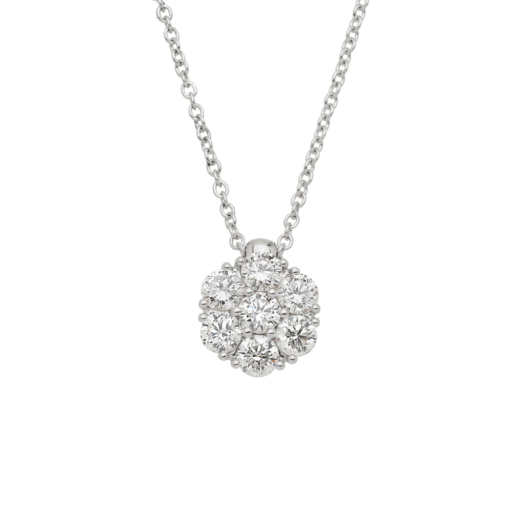 Golay multi-stone pendant necklace with 7 diamonds of 0.09ct GAB21409-24205110048
