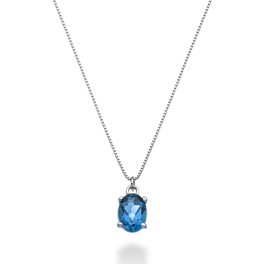 Nihama cl 18k ovaal London blue topaas 7x5 ct.1,00 ND5141O4TPBL