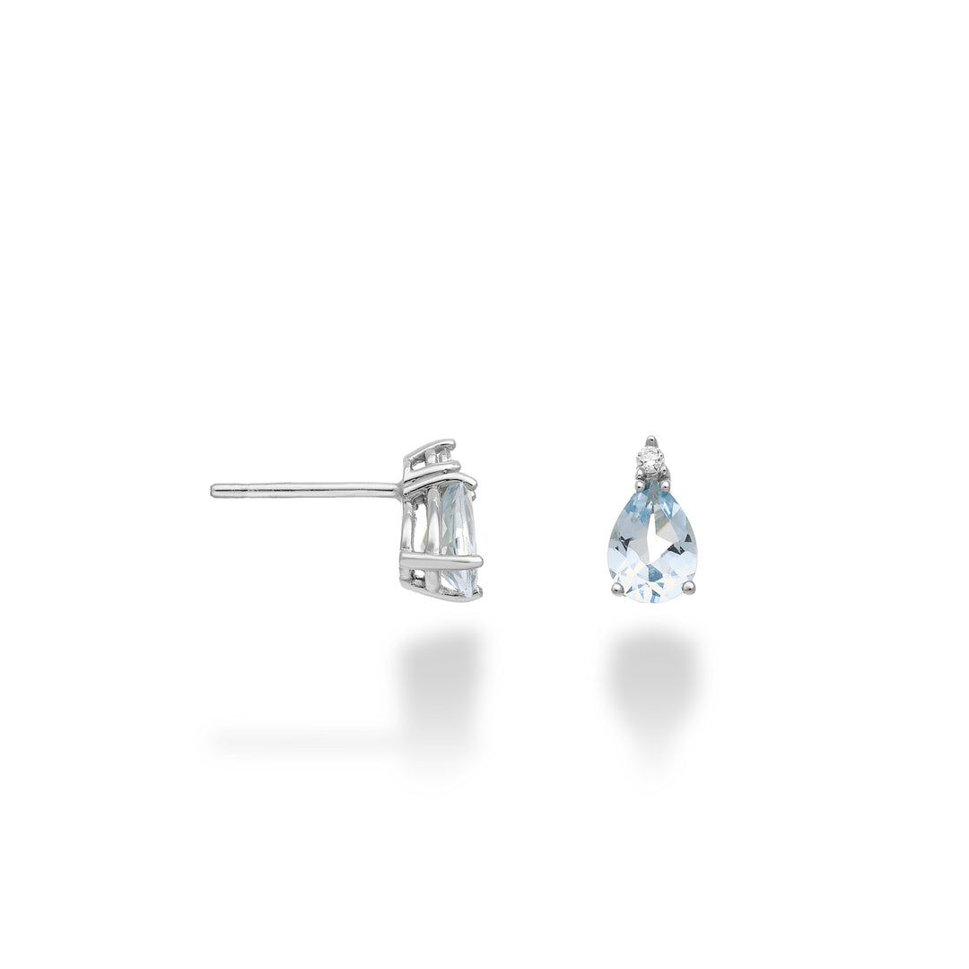 Mikiko oder 9k Aquamarin Tropfen 7x5 und Diamant MO5169R4AM