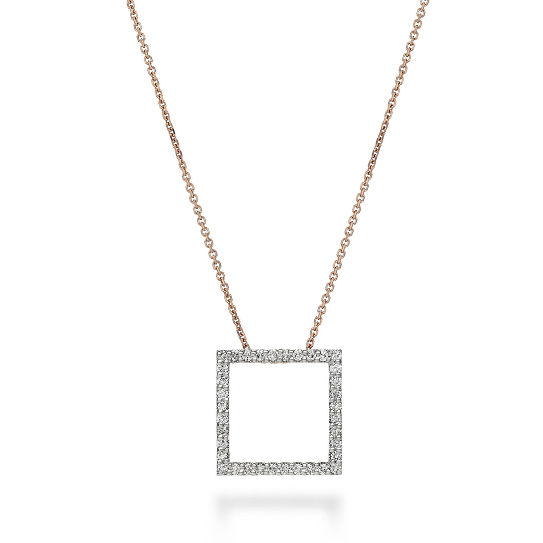 Golay cl 18k geometrische diamanten met vierkante vorm 0,21 ct witgoud cat.rose GPFQUADIO7