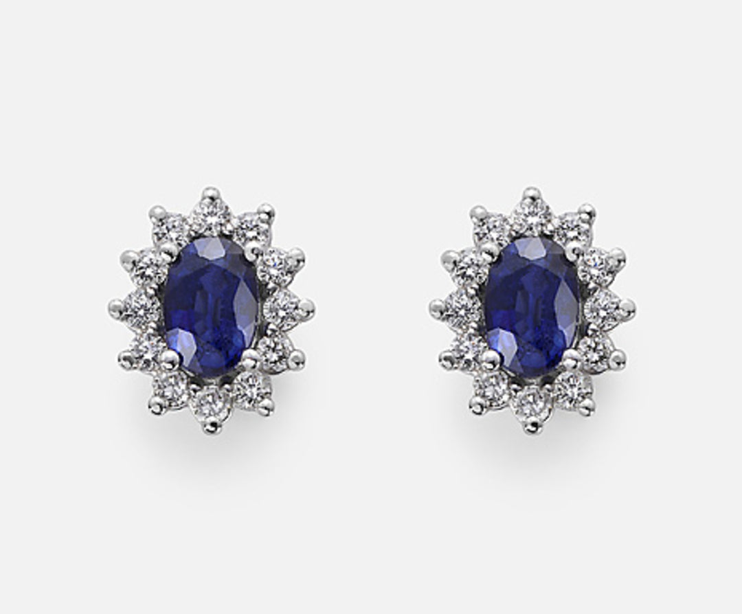 Mikiko or 9k oval sapphire 6x4 ct.0.80 diam. 0.46 ct MO5030R4ZFD