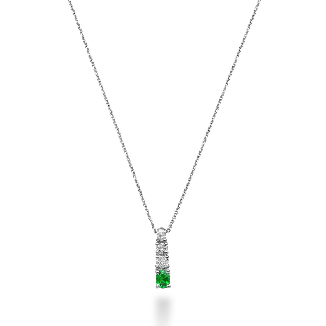 Golay oval sme pendant necklace 4x3 and 3 graduated diamonds GCLS489DSM43-24270110102
