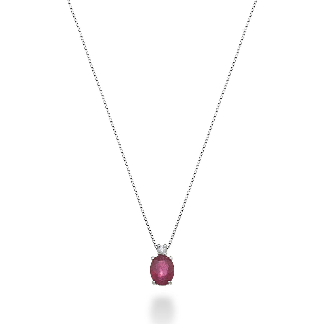 Mikiko cl 9k ruby ​​n. oval 4x3 ct.0.20 diam. ct.0,01 MD5180R4RBN