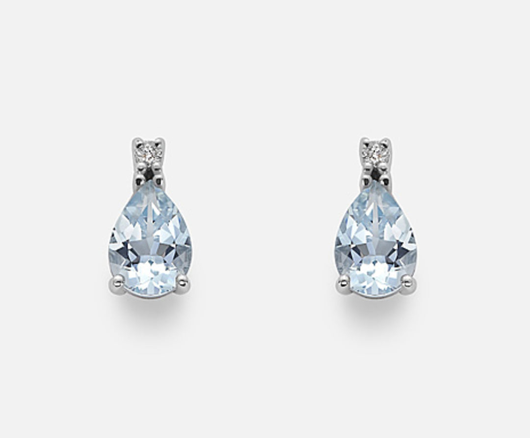 Nihama- oder 18-Karat-Aquamarin-Tropfen, 7 x 5 ct. 0,86 Durchm. 0,02 ct NO5027O4AM