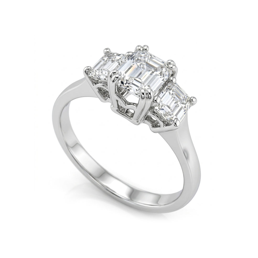 Golay emerald cut trilogy ring ATREM003DI2-22060110013