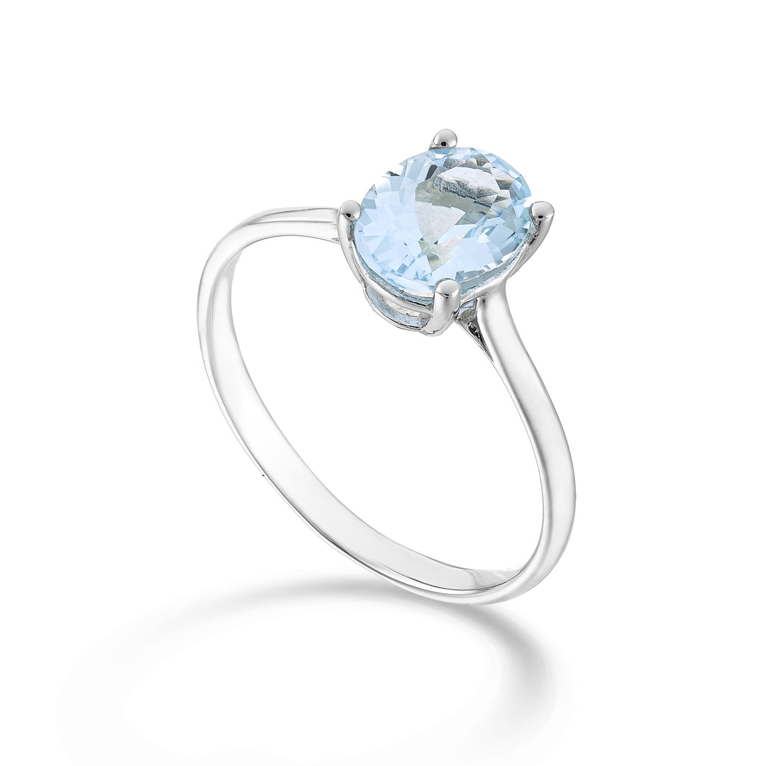 Mikiko, ein ovaler Aquamarin aus 18 Karat, 8 x 6 ct. 1,00 MA5172O4AM