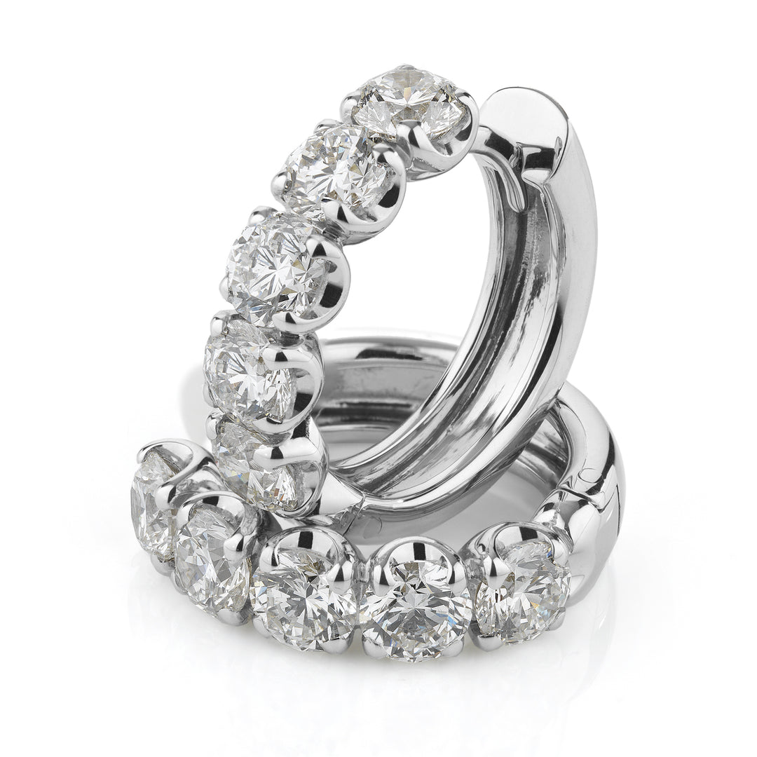 Golay earrings with circle diamonds totaling ct. 2.40 OFP2150-23355110005