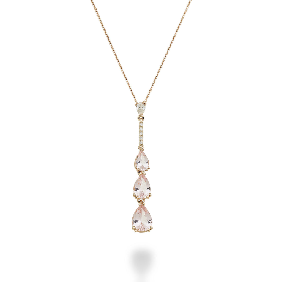 Golay necklace pend morganite drop scalars and bars PCL196DMOP68-23193110036