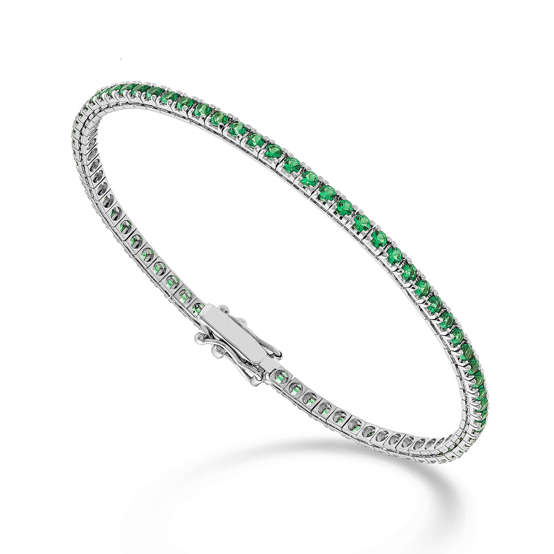 X-Diamond br tennis 18k smaragden ct.2,53 cm.17,5 - 70 instellingen LXDBTQ250SMRO4