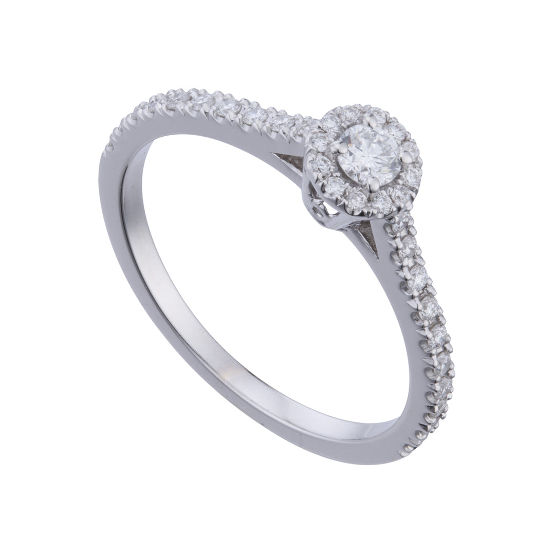 Golay solitairring met cen-contour 0,20 in platina ACT008DI20PT-25149110143