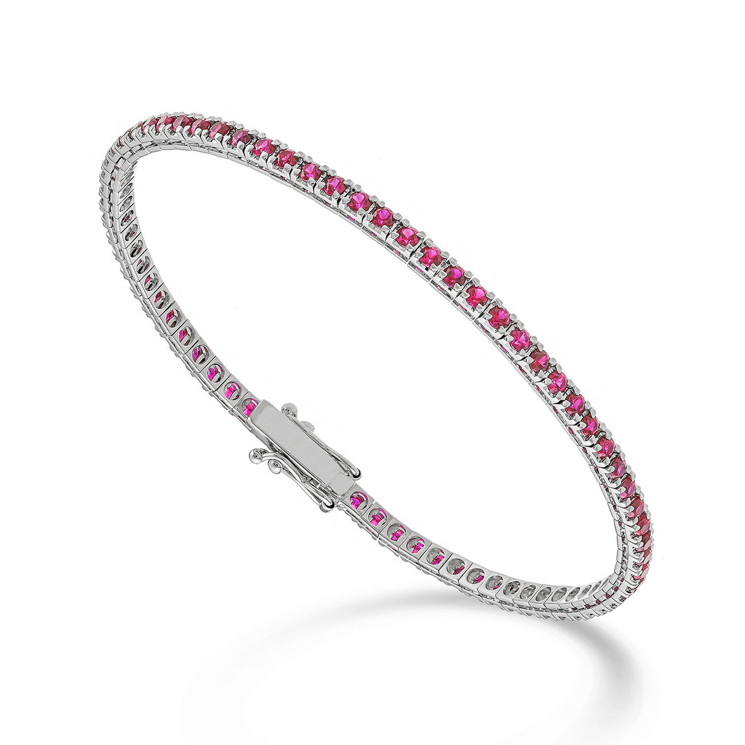 Mikiko br tennis 18k rubies ct. 3.20 17.5 cm - 71 settings MBTQ250RBRO4