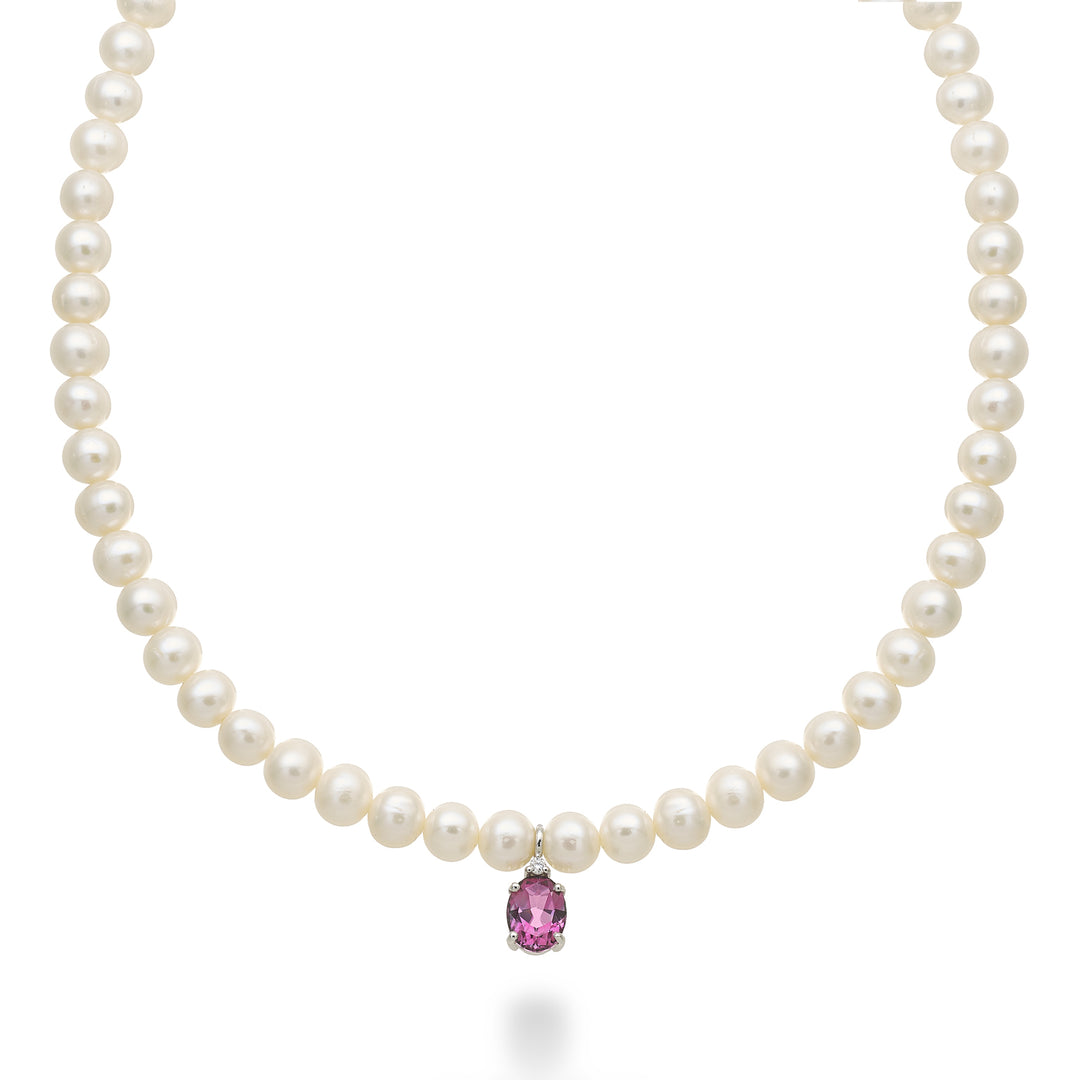 Mikiko cl 18k fw 5,5/6 ovaler rosa Topas 6x8 ct.1,40 Durchm. 0,02 ct Federring MC1576O4TPPK55