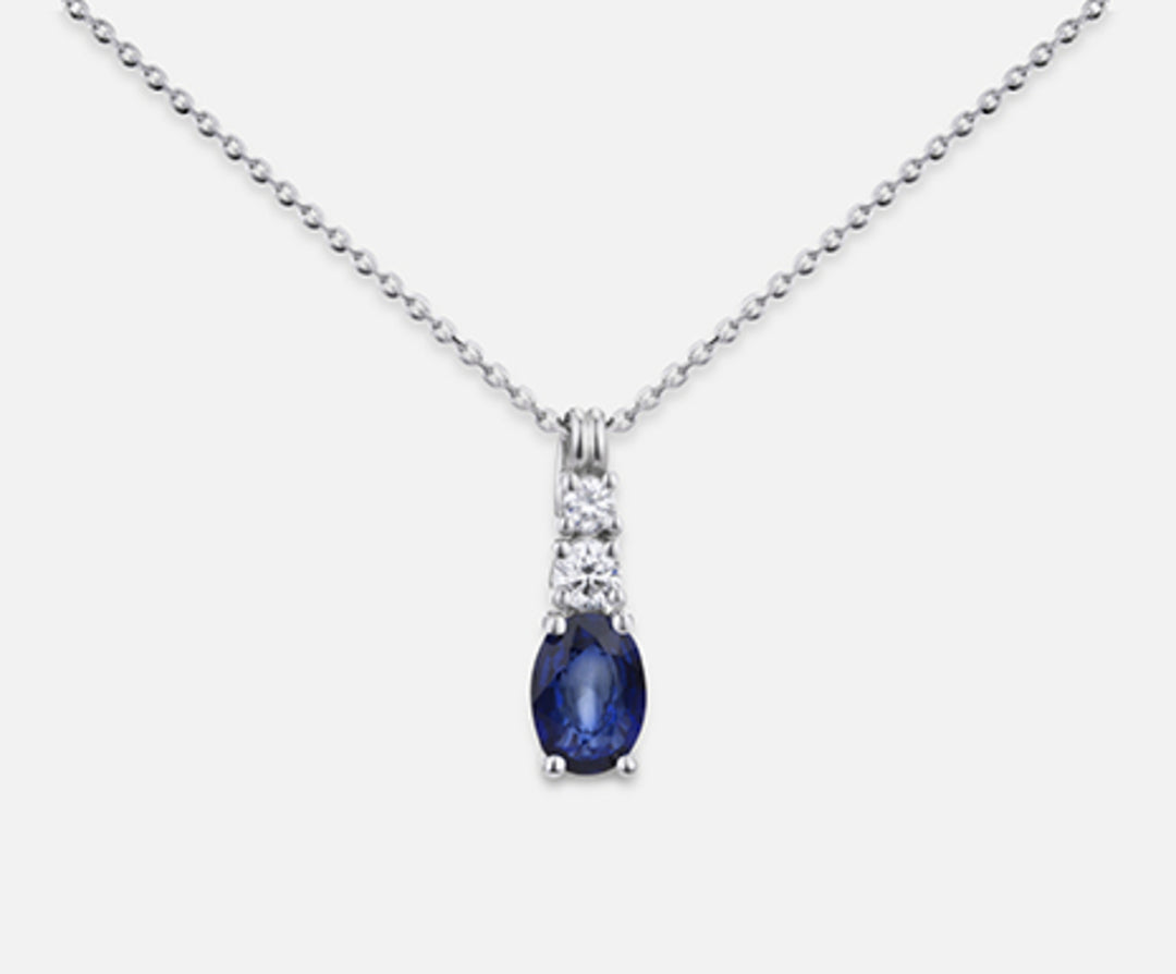 Mikiko cl 18k sapphire n. oval 7x5 ct.1.05 dia ct.0.15 MD5056O4ZFN105