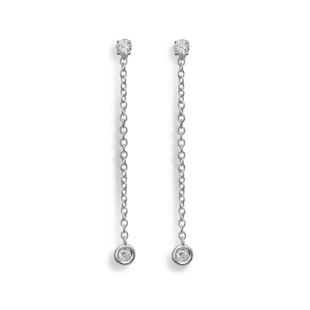 World Diamond Group oder 18k ct.0,16 runde Lünettenkette 3 cm weiß GO5071O4BR016