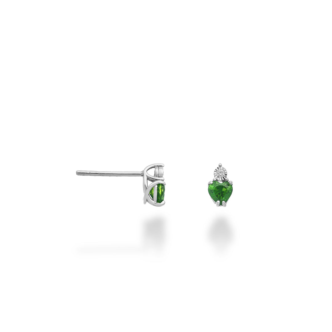 Mikiko oder 9k Smaragd 4x4 Herz mit Diamant MO5179R4BE