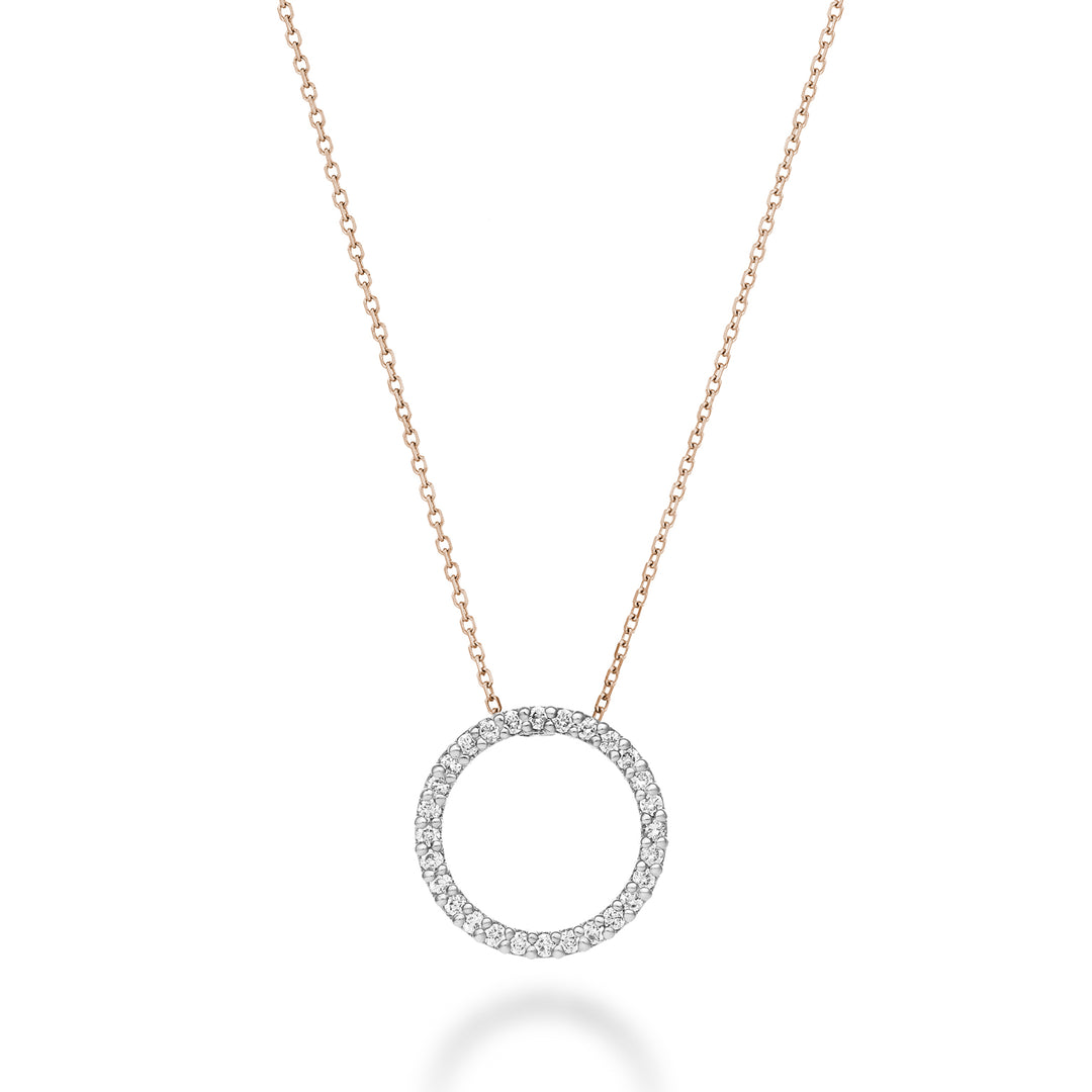 Golay cl 18k geometrieën cirkelvorm diamanten 0,16 ct witgoud cat.rose GPFCERDIO7