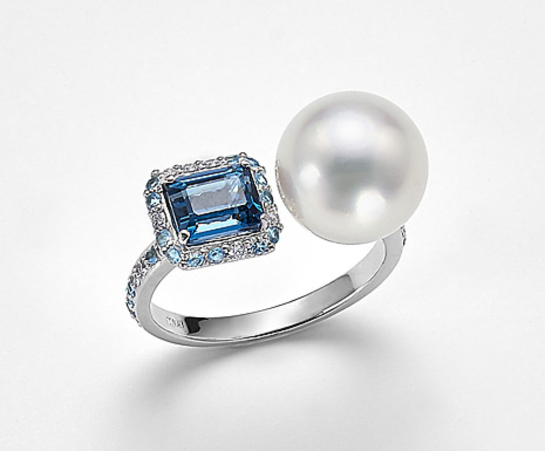Mikiko, ein 18-Karat-SSPW-Diamant von 10/11 ct. 0,10, Blautopas und London-Topas MA0771O4SABI100