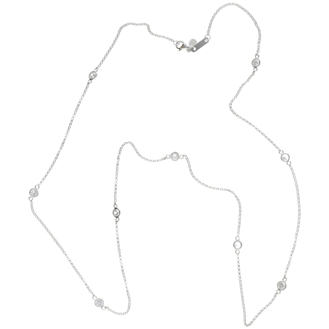 Nihama cl ag925 edelsteen swarovski wit cm.60 ND7583A4BIANCO0