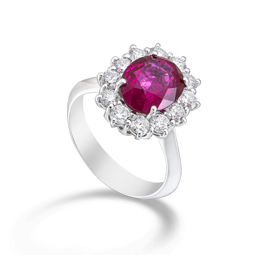 World Diamond Group ring with 3.76 ct ruby and contour APU310DIRU-23125110033
