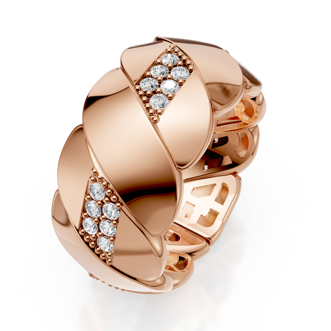 Golay swingvingerring met diamanten mobiele elementen AD003DIR2A-24036110091