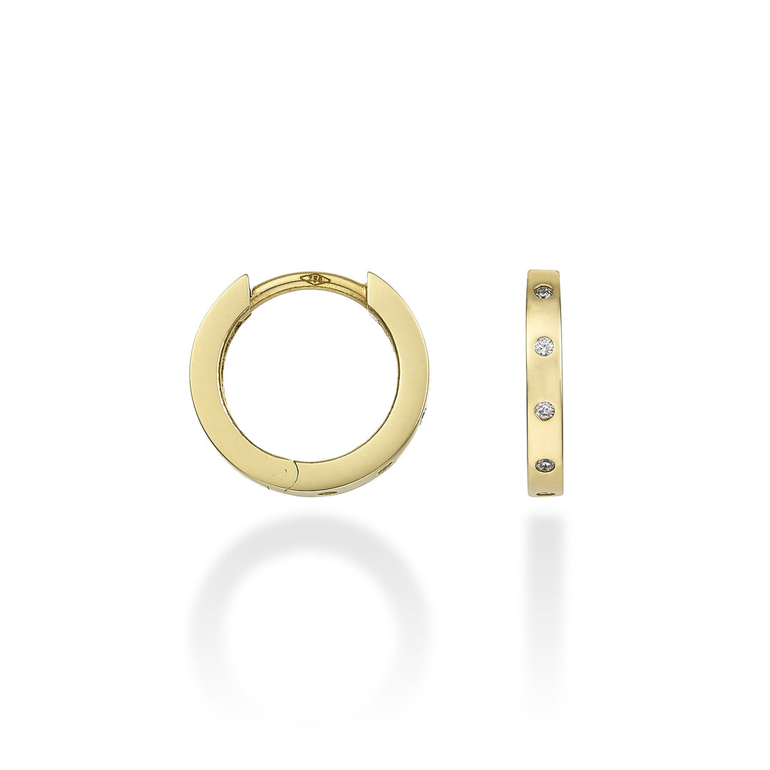 Mikiko oder 18k runde Spots Durchm. 0,05 ct Gelbgold-Diam. Ost. 12 mm MO5063O1BR005