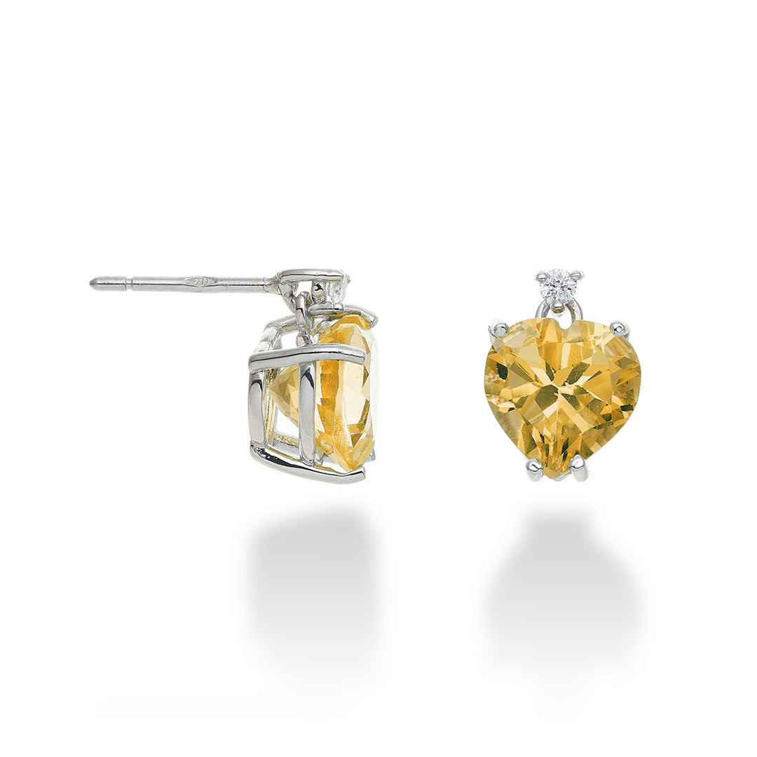 Mikiko oder 18k Herz-Citrin 8x8 ct.2,90 Durchm. 0,05 ct MOCL198DICITR88O4
