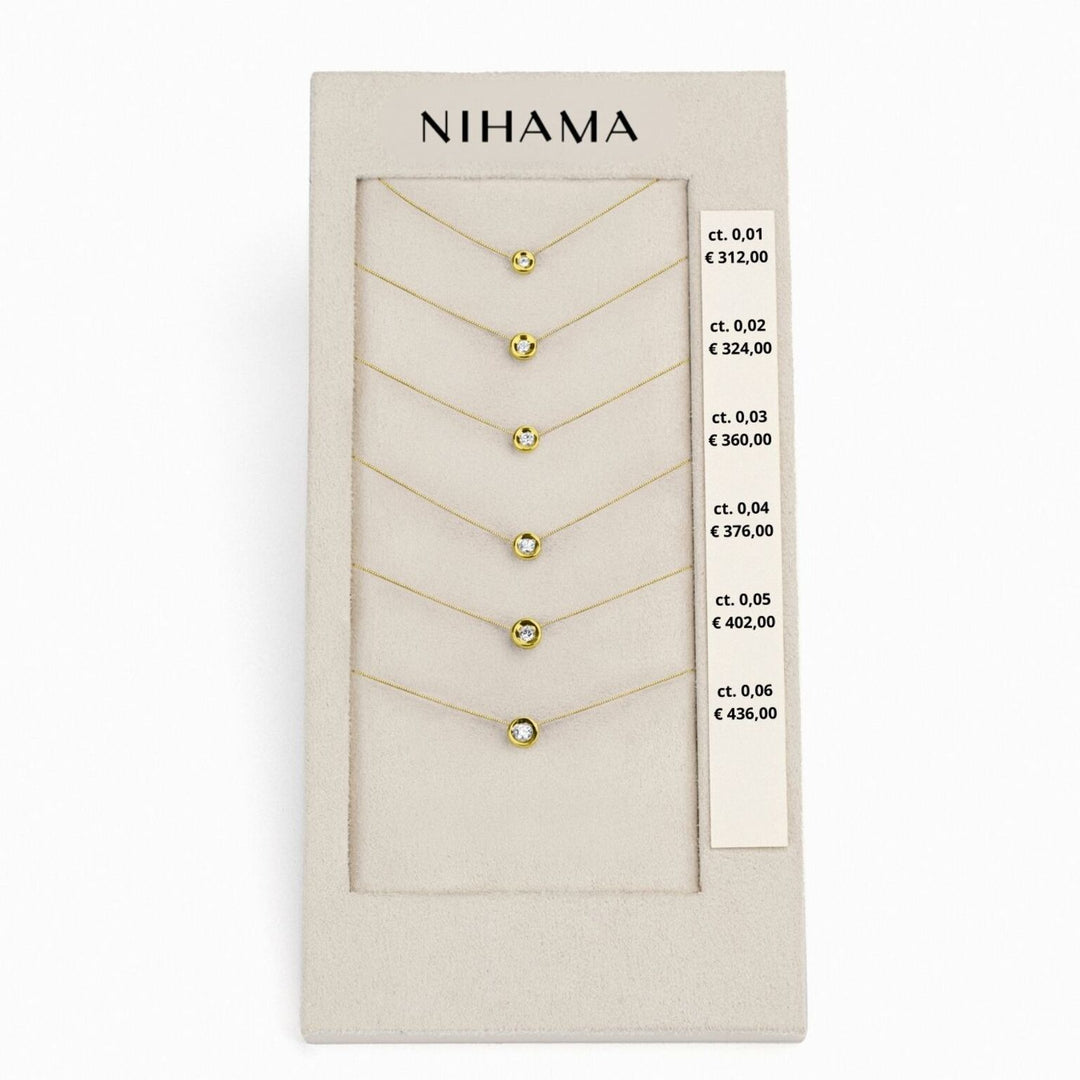Nihama package cl d5150 onion 18kt yellow gold 0.01-0.02-0.03-0.04-0.05-0.06 N.LIGHTBOX.66-G